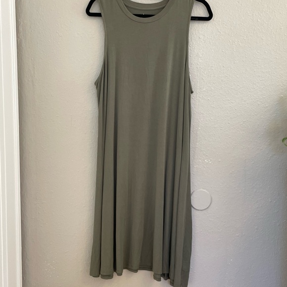 Stretchy Jersey Tank Midi Swing Dress - Picture 2 of 7